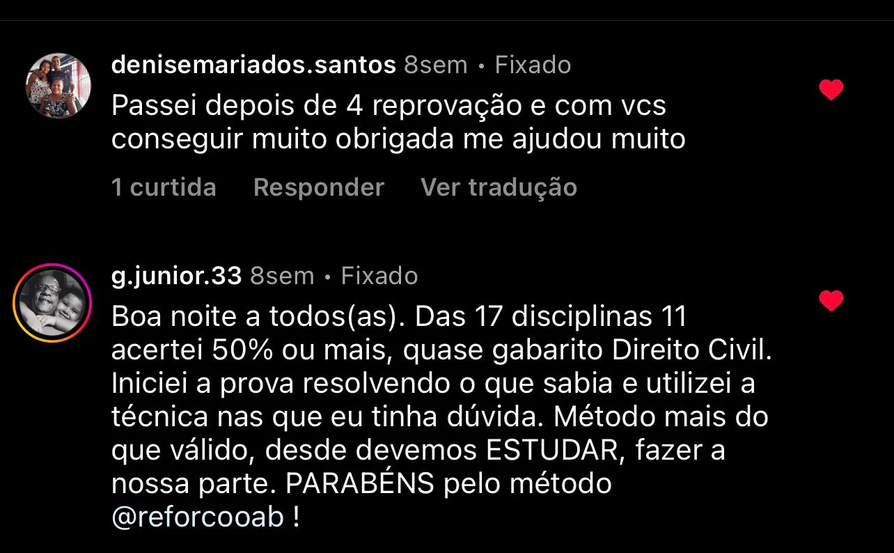 DEPOIMENTO QUESTÃO CERTA 2023-2